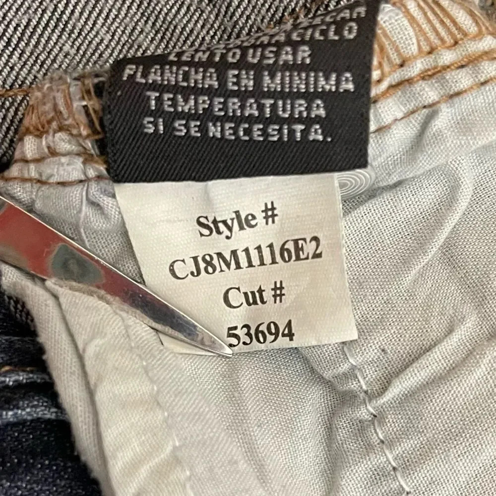 𝅺1822 Denim Stitch Fix Jeans Distressed Skinny Stretch Dark Wash 27 Inch Inseam - Picture 10 of 10
